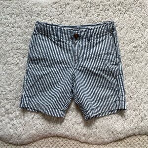 Lands' End Blue and White Flat Front Shorts